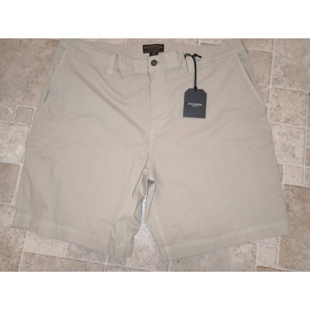 Filson Green River Shorts Mens 40 Khaki Tan Cotton Stretch Outdoor Hiking NWT